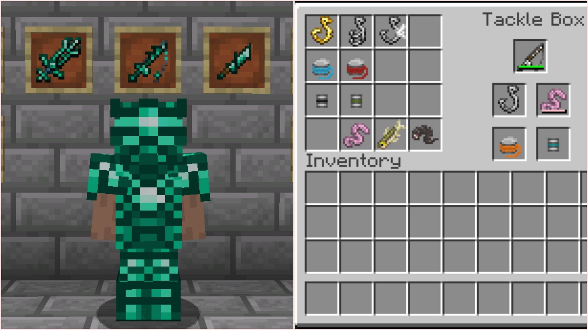 Aquaculture 2 massively expands on fishing features. (Image via Mojang Studios || CurseForge/Shadow)